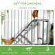 PawHut Walk In Chicken Run with Chicken Activity Shelf and Cover, 3 x 4 x 2m