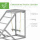 PawHut Walk In Chicken Run with Chicken Activity Shelf and Cover, 3 x 4 x 2m