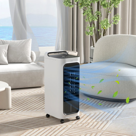 Three-Cool Air Conditioner, with Ice Pack and Remote - White