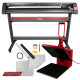 Clam Heat Press 38 x 38cm &amp; 1350mm Vinyl Cutter Bundle