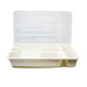 Cutlery Storage Container Utensil Organizer Tray with Plastic Lid 30cm x 18cm - Random Colour