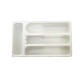 Cutlery Storage Container Utensil Organizer Tray with Plastic Lid 30cm x 18cm - Random Colour