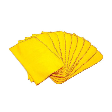 30 cm Household Cleaning Yellow Dusters Pack of 10