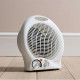 2000W Plastic Upright Fan Heater Portable Heater with Thermostat - White