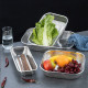 Rectangle Metal Strainer Tray Basket Colander Strainer for Kitchen 30 x 22 x 5.5 cm