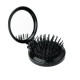 Round Folding Pocket Hair Brush with Mirror for Travel - Random Colour