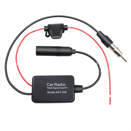 Car FM Signal Amplifier Car Radio Signal Booster Din Aerial Antenna