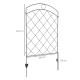 Outsunny Decorative Garden Fencing, 43in x 11.4ft Outdoor Picket Fence Panels, 8PCs Rustproof Steel Wire Landscape Flower Bed Bo