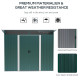 Outsunny 8.5 x 6ft Metal Shed with Lightsky Panels, Garden Storage Tool House with Double Doors for Garden, Patio and Lawn, Gree