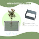 Outsunny 108L Raised Garden Bed, Galvanized Steel Elevated Planter Box w/ Installation Gloves for Backyard, Patio to Grow Vegeta