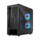 Fractal Design Focus 2 RGB (Black TG) Gaming Case w/ Clear Glass Window, ATX, 2 RGB Fans, RGB controller, Mesh Front, Innovative