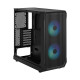 Fractal Design Focus 2 RGB (Black TG) Gaming Case w/ Clear Glass Window, ATX, 2 RGB Fans, RGB controller, Mesh Front, Innovative