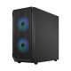 Fractal Design Focus 2 RGB (Black TG) Gaming Case w/ Clear Glass Window, ATX, 2 RGB Fans, RGB controller, Mesh Front, Innovative