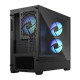 Fractal Design Pop Mini Air RGB (Black TG) Gaming Case w/ Clear Glass Window, Micro ATX, Hexagonal Mesh Front, 3 RGB Fans &amp; ARGB