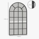 110 x 62 cm Arched Decorative Wall Mirror for Bedroom Living Room, Modern Window Bathroom Mirror for Home Decor