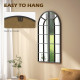 110 x 62 cm Arched Decorative Wall Mirror for Bedroom Living Room, Modern Window Bathroom Mirror for Home Decor