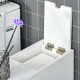 Bathroom Slim Floor Cabinet Narrow Wooden Storage Home Bath Toilet Cupboard Organiser Unit with Drawers White