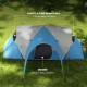 Outsunny 3000mm Waterproof Camping Tent for 5-6 Man, Family Tent with Porch and Sewn in Groundsheet, Portable with Bag, Blue