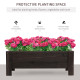 Outsunny 58L Garden Raised Bed Planter Grow Containers for Outdoor Patio Plant Flower Vegetable Pot Fir Wood, 100 x 36.5 x 36 cm