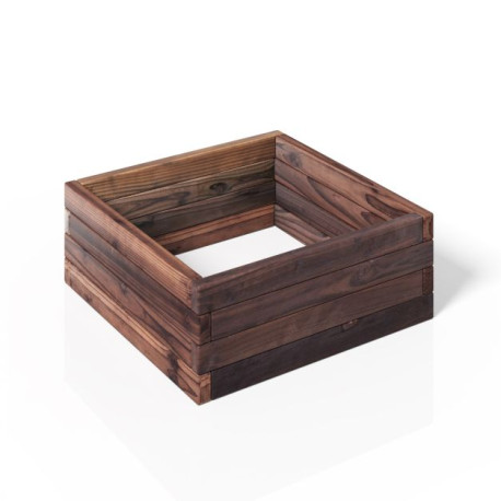 60 x 60 cm Square Planter Box Wood with Open-Ended Base