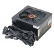 Vida 500W ATX PSU, 80+ Bronze, Fluid Dynamic Ultra-Quiet Fan, PCIe, Flat Black Cables, Power Lead Not Included