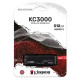 Kingston 512GB KC3000 M.2 NVMe SSD, M.2 2280, PCIe4, 3D TLC NAND, R/W 7000/3900 MB/s, 450K/900K IOPS, Aluminium Heatspreader