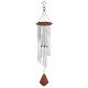 Adante Wind Chime Satin Chrome 65cm