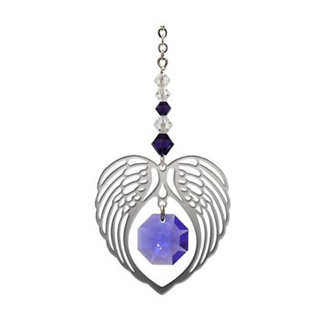 Amethyst Angel Wings Crystal Hanger