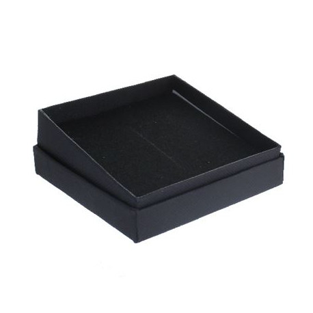 Black Gift Box with Foam Insert Flat Square