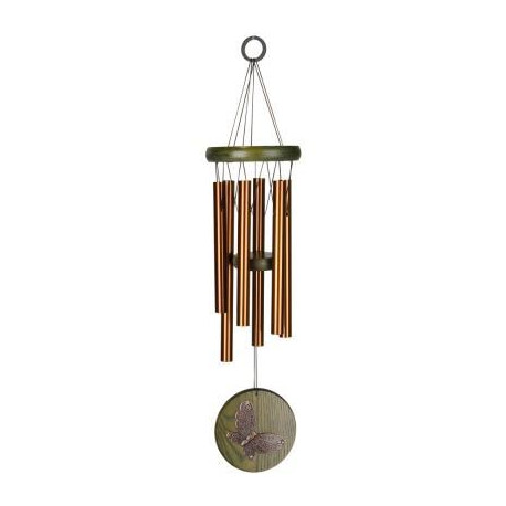 Butterfly Wind Chime Bronze & Green by Woodstock 17"