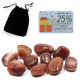 Carnelian Gift Pouch of Ten Polished Tumblestones