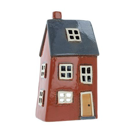 Cartoon Style Orange & Blue Village Pottery House Large