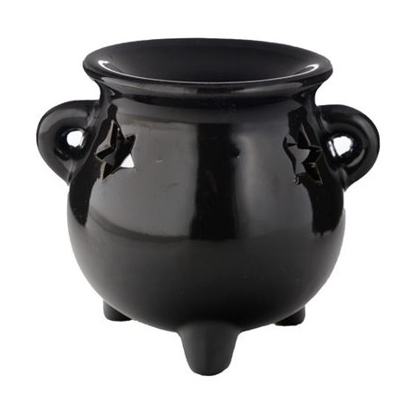 Cauldron Oil Burner Black 10cm In Gift Box