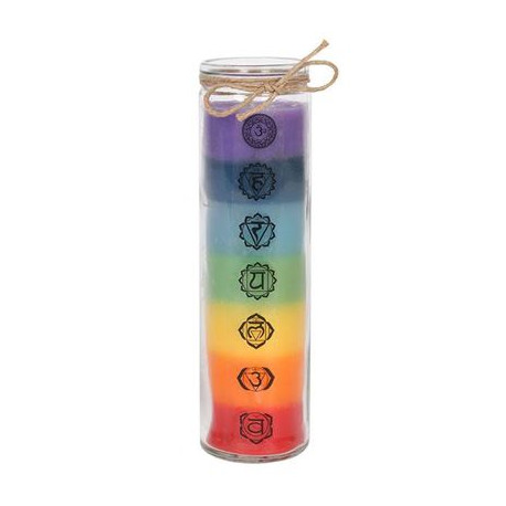 Chakra Scented 21cm Tall Glass Candle