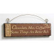 Chocolate, Men, Coffee Wooden Hanger