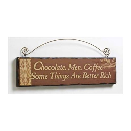 Chocolate, Men, Coffee Wooden Hanger