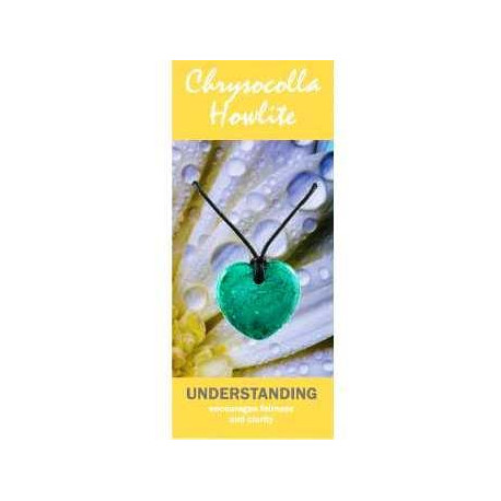 Chrysocolla Howlite Heart Necklace Natural Jewellery for Understanding