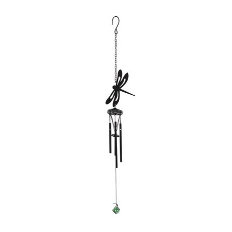 Dragonfly Chime Black Silhouette