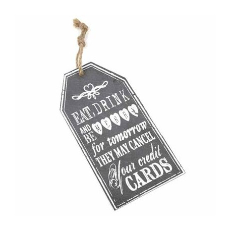 Eat Drink Slate Hanger Extra Large