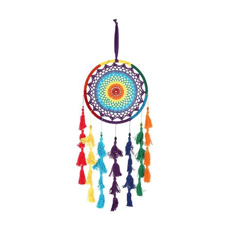 Extra Large Rainbow Crochet Dreamcatcher 80cm