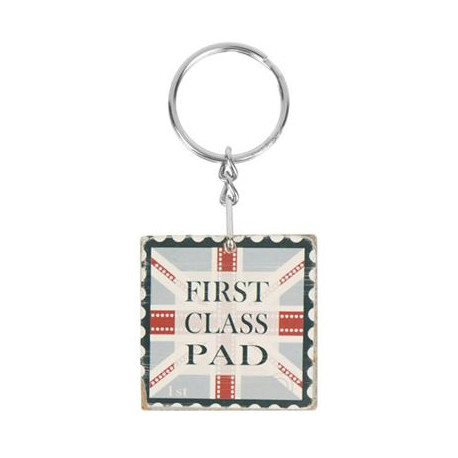 First Class Pad Wooden Keyring