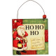 Ho Ho Ho Wooden Plaque Hanger with Bell