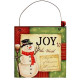 Joy to the World Wooden Plaque Hanger with Bell