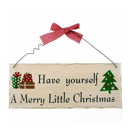 Merry Little Christmas Shabby Plaque