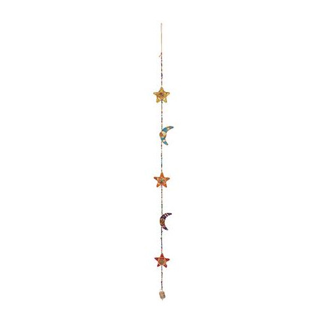 Moon And Stars Hanging Decoration with Bell 114cm