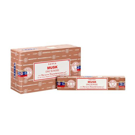 Musk Satya Incense Sticks 15g Box of Twelve Special Offer