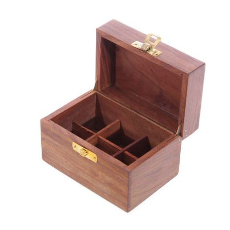 Oil Aromatherapy Box Wooden Holds Six Oils