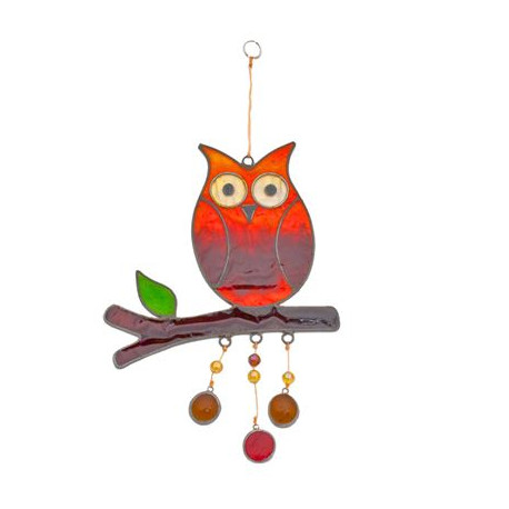 Owl On Branch Suncatcher