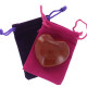 Poppy Jasper Heart Large in Pouch Black Pouch