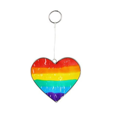 Rainbow Heart Suncatcher